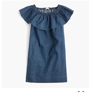 J Crew (crewcuts) off the shoulder denim dress
